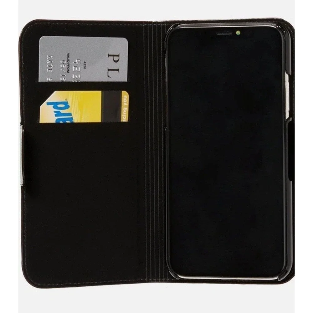 Kate Spade‎ NY 256645 iPhone X/XS Leather Folio Case with Chain Crossbody Strap